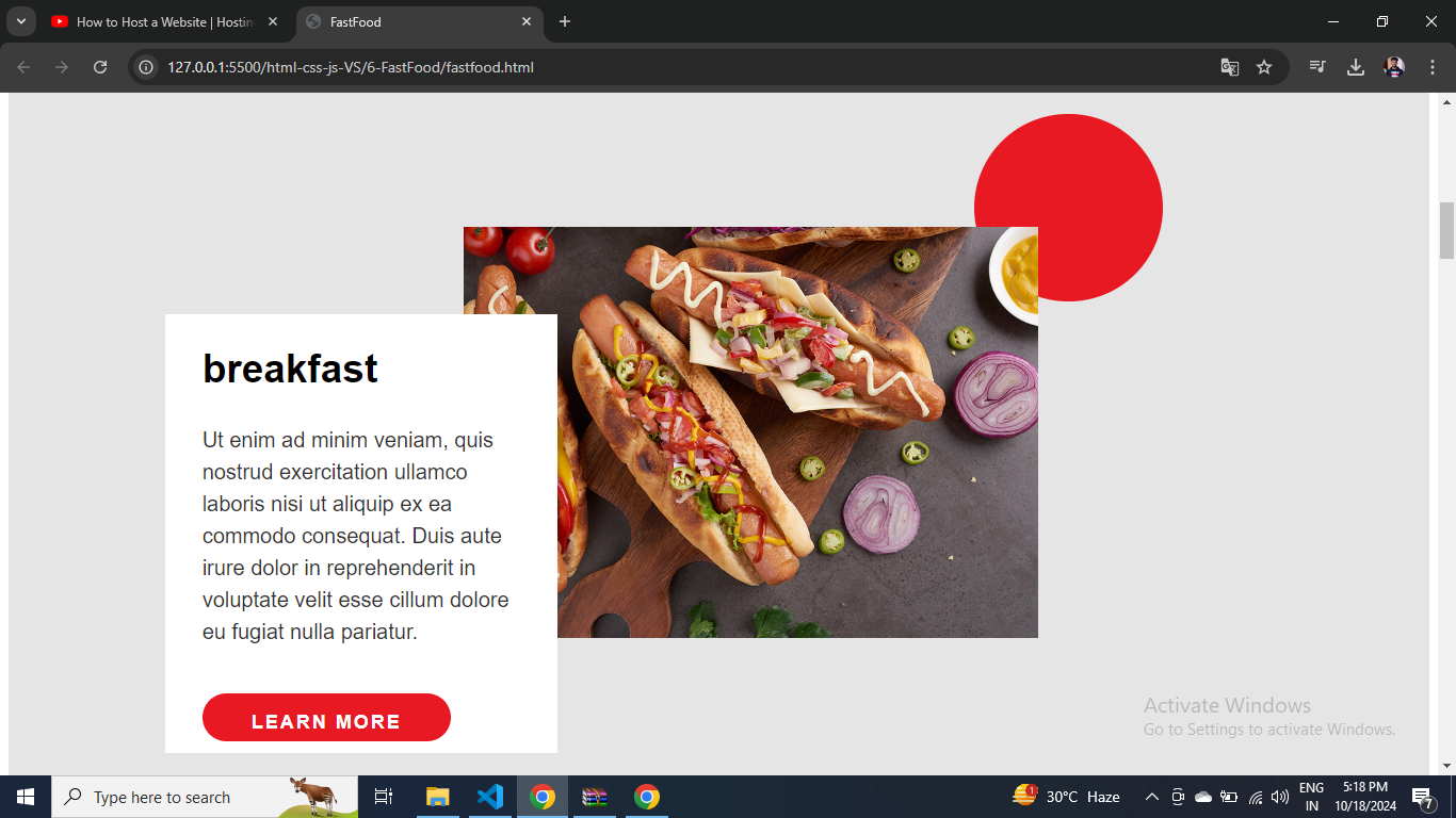 Order Functionality Screenshot